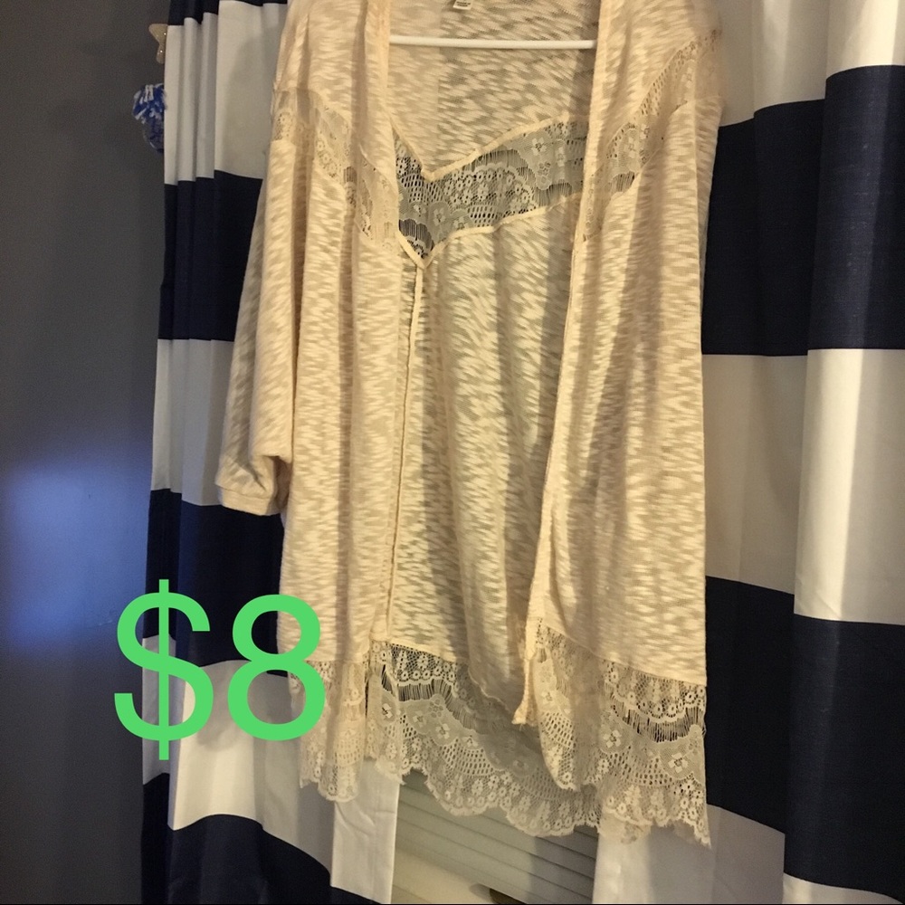 Cream lace cardigan